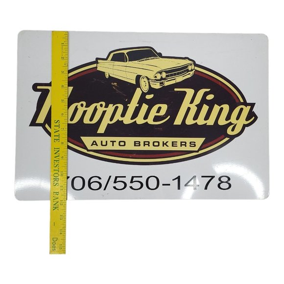 Hooptie King Auto Brokers Metal Sign Man Cave Garage Reproduction Distressed - Picture 4 of 12